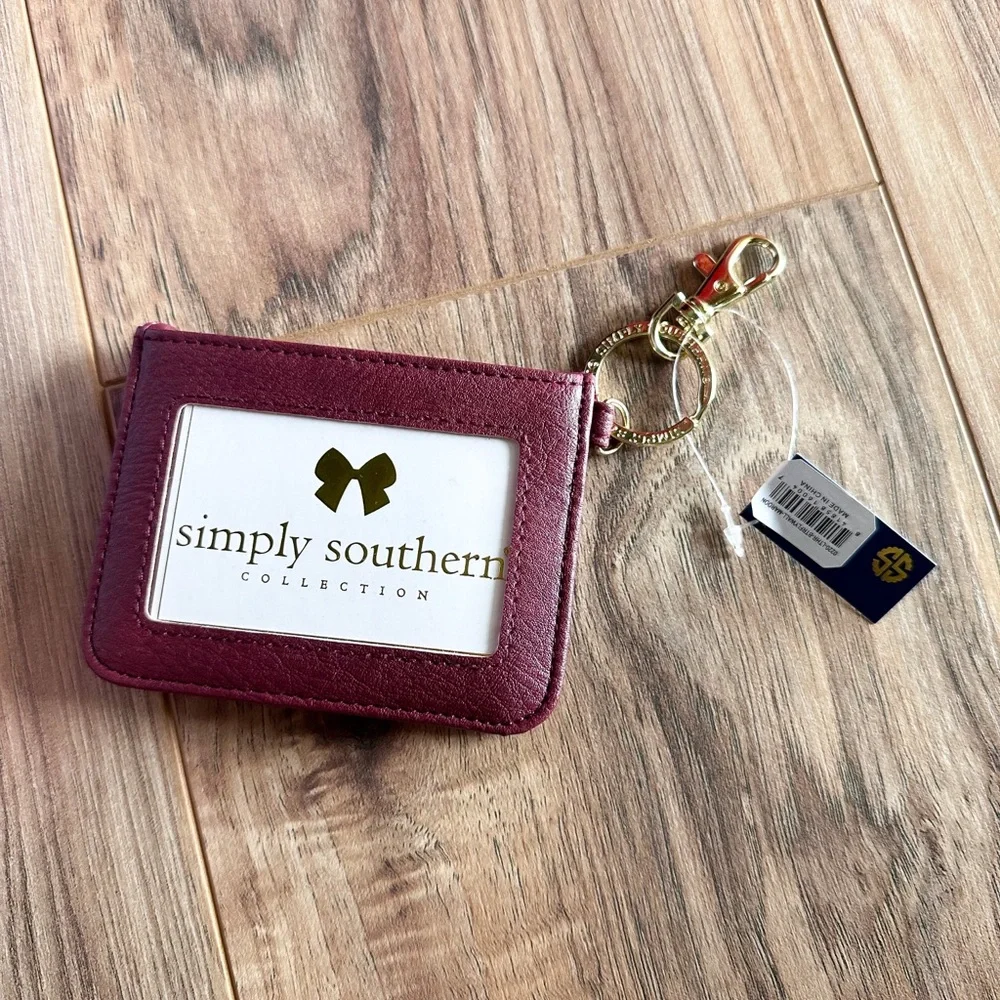 Simply Southern Maroon ID/Card Wallet - NWT - Picture 2 of 3